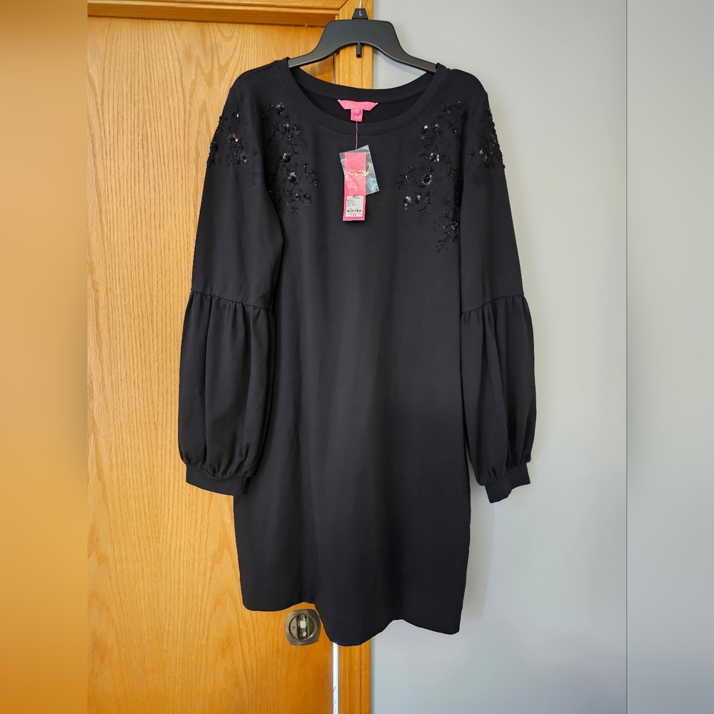 Black sweater dress lilly pulitzer xl